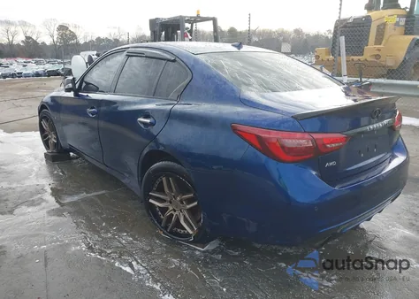 2019 Infiniti Q50 3.0T Red Sport 400 z USA, uszkodzony, nr VIN JN1FV7AR3KM800629